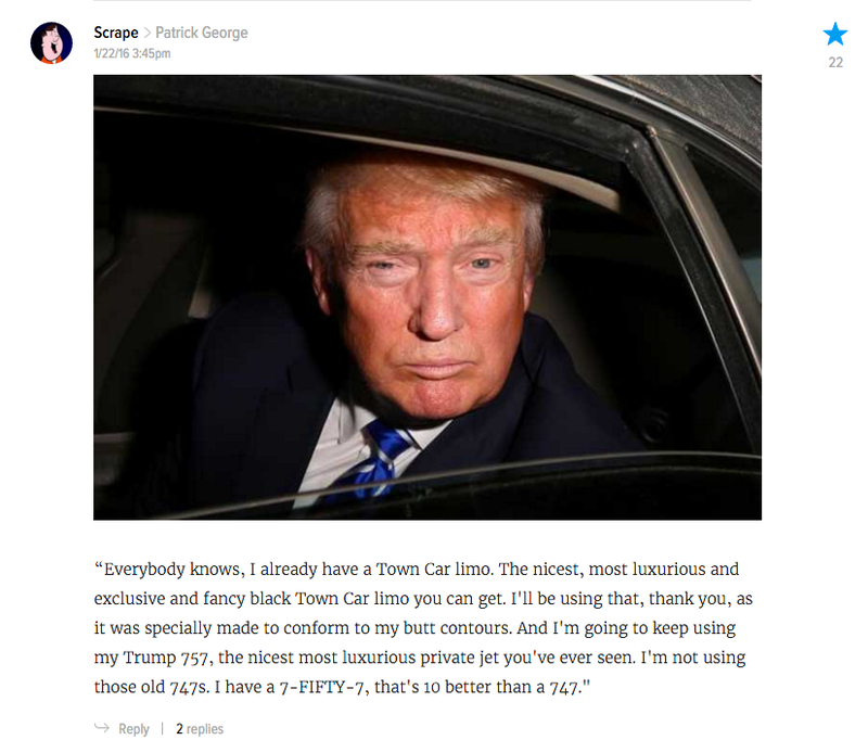 Illustration for article titled Comment Of The Day: Make Presidential Cars Great Again Edition